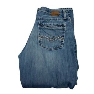 BKE Seth Relaxed Boot Jeans Mens 33S Blue Stretch Denim 32x29